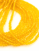 1 strand x 2mm Micro Faceted Orange Crystal Beads (4131)