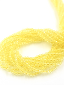 1 strand x 2mm Micro Faceted Light Yellow Crystal Beads (4162)