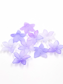 20 x Frosted Graduated Purple Acrylic Flower Beads, 26mm