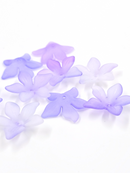 20 x Frosted Graduated Purple Acrylic Flower Beads, 26mm