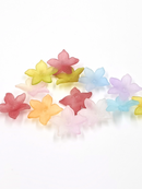 30 x Frosted Acrylic Flower Bead Mix, 22mm