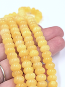 1 strand x 5x8mm Yellow Jade Rondelle Beads