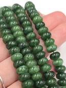 1 strand x 5x8mm Green Jade Rondelle Beads