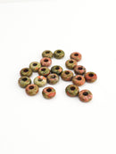 2 x Unakite Gemstone Donut Shaped Beads, 10mm (3991A)