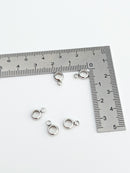 20 x Stainless Steel Bail Beads, 9x6mm (3991A)