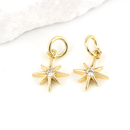 2 x 18K Gold Plated Star Charms, 10x8mm