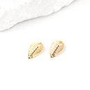 20 x 24K Gold Plated Leaf Charms, 7x4mm