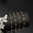PVD Gold Stainless Steel White Enamel Link Lip Chain