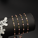 PVD Gold Stainless Steel Pink Enamel Link Lip Chain