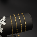 PVD Gold Stainless Steel 3mm Lip Link Chain