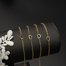 PVD Gold Stainless Steel Open Heart Link Cable Chain