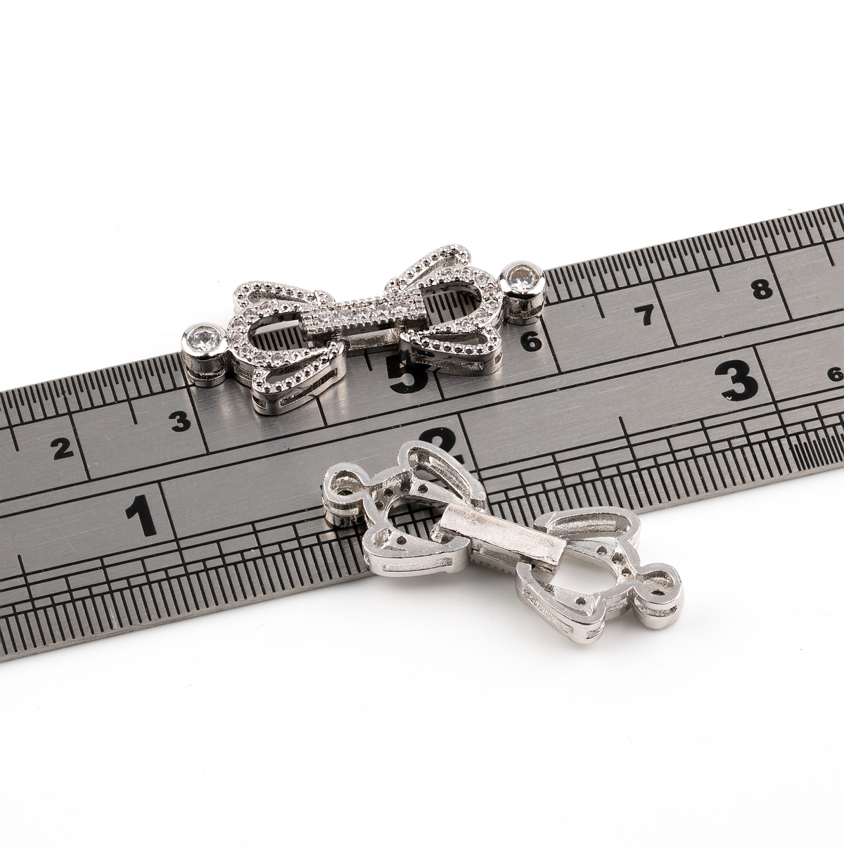 Micro Pave Fold Over Clasp, 30x12mm