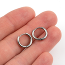 1 pair x Stainless Steel Huggie Hoop Earrings, 14mm/16mm/18mm