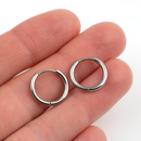 1 pair x Stainless Steel Huggie Hoop Earrings, 14mm/16mm/18mm