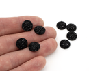 20 x Black Resin Druzy Cabochons, 12mm