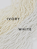 1 strand x White or Ivory Rice Pearl Beads, 6x4mm, 31 inch