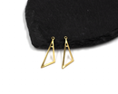 8 x Raw Brass Open Triangle Pendants, 32x10mm (C0500)
