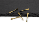 8 x Raw Brass Twist Bar Jewellery Links, 12x4mm (C0512)