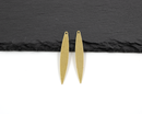 10 x Raw Brass Leaf Drops, 42x6mm (C0513)
