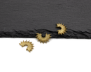 2 x Raw Brass Sun Burst Connectors, 16x11mm (C0514)