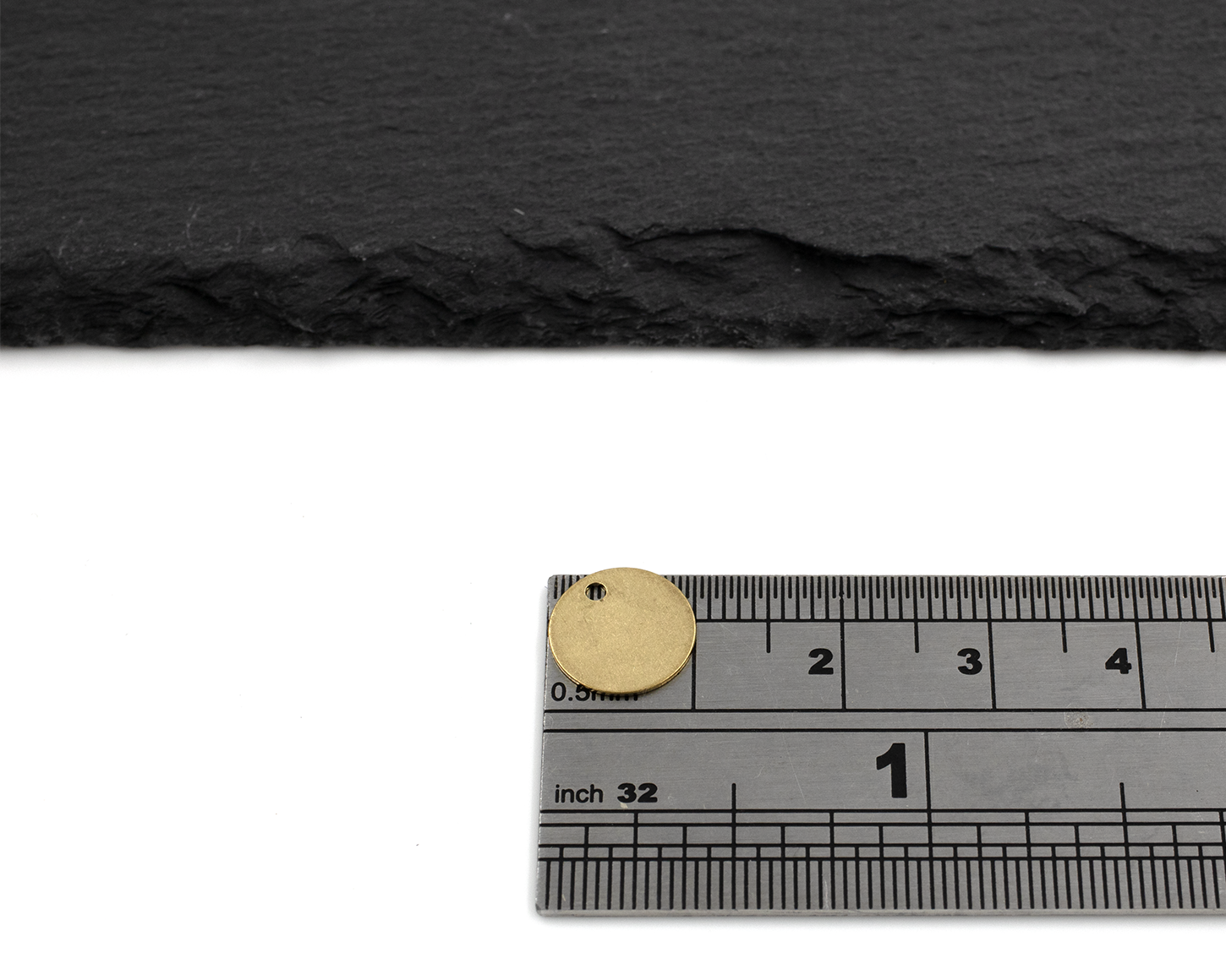 20 x Raw Brass Coin Shaped Charms, 10mm (C0518)