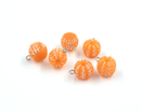 2 x Tangerine Charms, 16x13mm