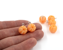 2 x Tangerine Charms, 16x13mm