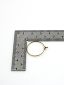 14 pairs x Raw Brass Earring Hoops, 20mm (C0701)
