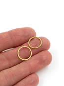 10 x Raw Brass Round Linking Rings, 14mm (C0705)