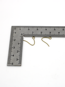 20 pairs x Tiny Raw Brass Earring Hooks, 11mm Plain Fishhook Earring Wire (C0707)