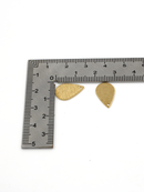 20 x Raw Brass Textured Teardrop Pendants, 16x10mm (C0175)