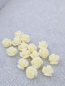 10 x Cream Coral Rose Bud Beads, 10mm (3579)