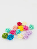 10 x Mixed Colour Coral Rose Bud Beads, 15mm (3583)