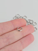 50 x Stainless Steel Split Jump Rings, 8mm