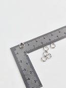 50 x Stainless Steel Split Jump Rings, 6mm
