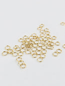 50 x 18K Gold Plated Steel Split Rings, 5x1mm