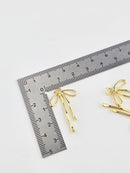 18K Gold Plated Bowknot Charms, 30x20mm