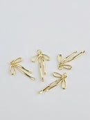 18K Gold Plated Bowknot Charms, 30x20mm