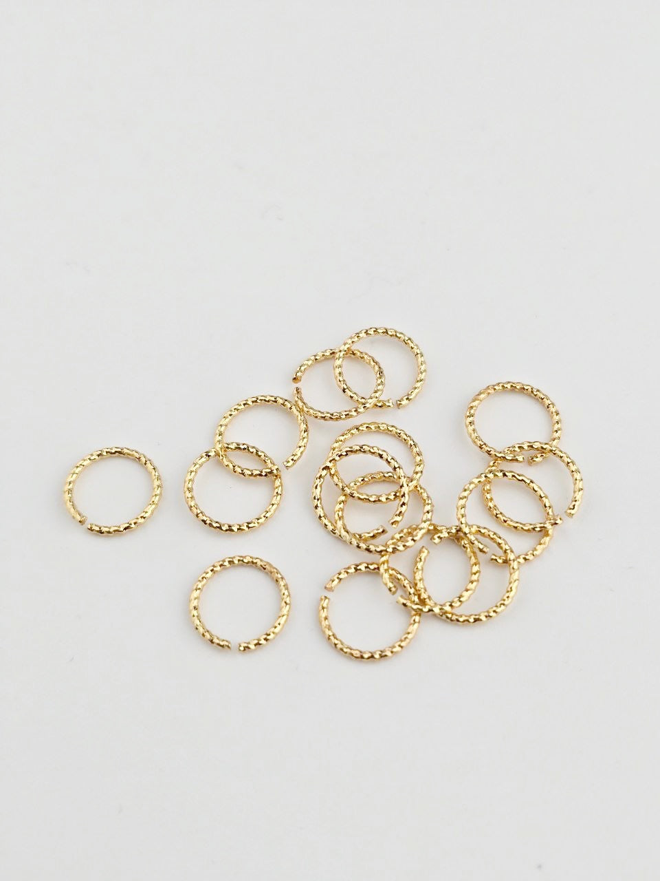 18K Gold Plated Braided Open Ring Links, 10x1mm