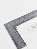10 x  925 Sterling Silver Plated Steel Ball Stud Earring Posts, 15x4mm