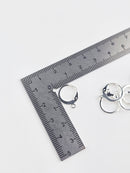 10 x 925 Sterling Silver Plated Steel Leverback Earring Hoops