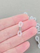 20 x Clear Rubber Loop Ends for Eyeglasses Chain, 20x5mm