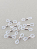 20 x Clear Rubber Loop Ends for Eyeglasses Chain, 20x5mm