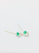 2 x Irregular Round Pearl Beads with Painted Palm Pattern, 12mm