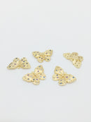1 x 18K Gold Plated Butterfly Pendant with Multicolour CZ, 23x15mm