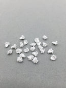 10 x Silver Metal Flower Stamen Cabochons, 7x6.5mm (0231)