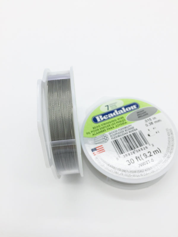 1 spool x Beadalon 7 Strand Stringing Wire 0.30mm (0.12in), Silver Colour