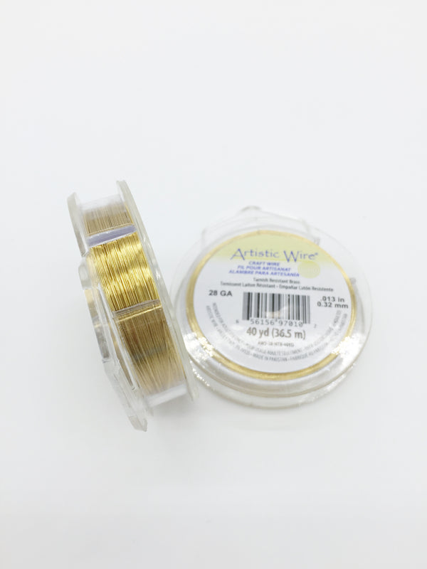 1 spool x Soft Artistic Wire 28ga/0.3mm Non-tarnish Brass