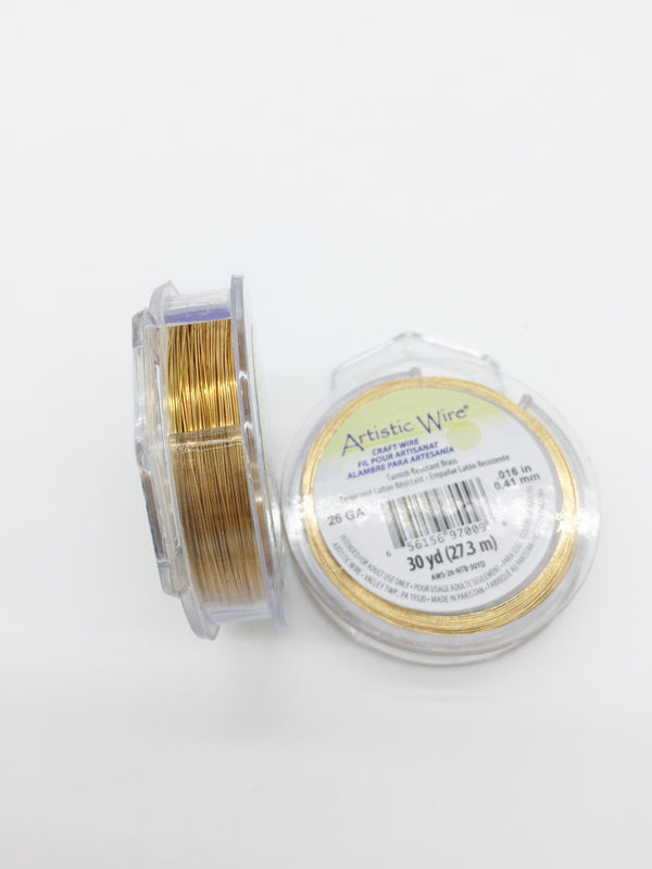 1 spool x Soft Artistic Wire 26ga/0.4mm Non-tarnish Brass