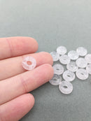 2 x Rose Quartz Gemstone Donut Beads, 10mm (0242)